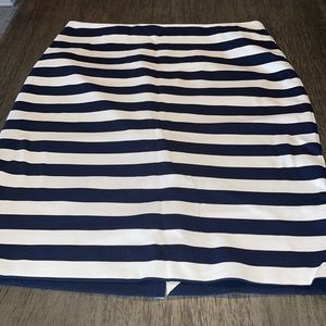 The Limited - Navy blue and white striped skirt